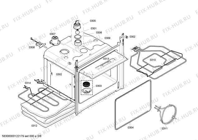 Схема №5 HB360550J с изображением Кабель для плиты (духовки) Siemens 00420683