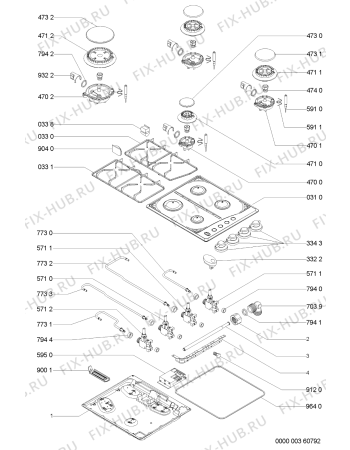 Схема №1 G2PHGRBL (F092184) с изображением Втулка для плиты (духовки) Indesit C00339709
