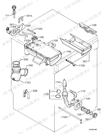 Взрыв-схема стиральной машины Arthurmartinelux AWF1470 - Схема узла Hydraulic System 272