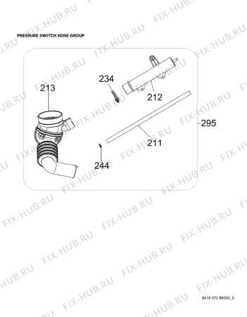 Схема №5 LOS 7010 с изображением Фиксатор для стиралки Whirlpool 482000023693