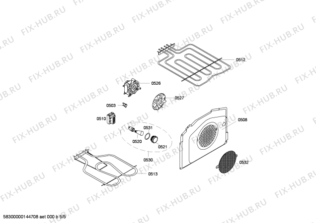 Схема №5 HN321200 с изображением Кольцо для плиты (духовки) Siemens 00427117