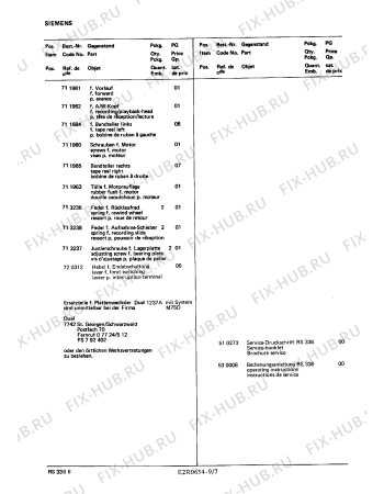 Схема №9 RS3366 с изображением Реле для аудиотехники Siemens 00720299