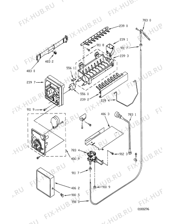 Взрыв-схема холодильника Whirlpool ARZ 730/W/UK - Схема узла