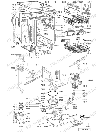 Схема №2 ADP 5556 WHM с изображением Обшивка для посудомоечной машины Whirlpool 481245371458