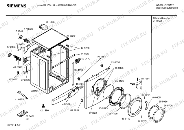 Схема №5 WFW3231 Logixx с изображением Втулка для стиралки Siemens 00188396