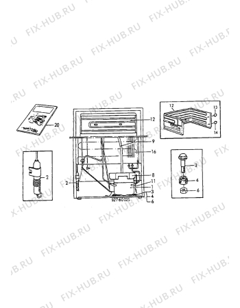 Взрыв-схема холодильника Electrolux ER2600C - Схема узла Cooling system 017