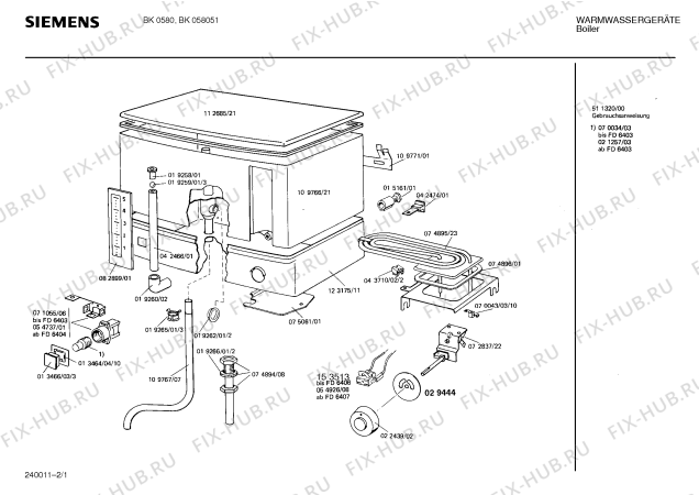 Схема №2 BK058051 с изображением Ручка для водонагревателя Siemens 00022441