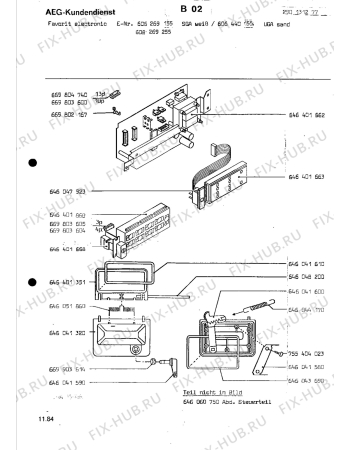 Взрыв-схема посудомоечной машины Aeg ELECTRONIC UGA - Схема узла Section2