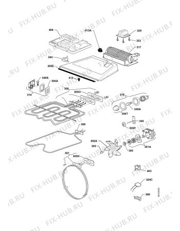 Взрыв-схема плиты (духовки) Therma BOK D.1 STEAM WS - Схема узла Functional parts