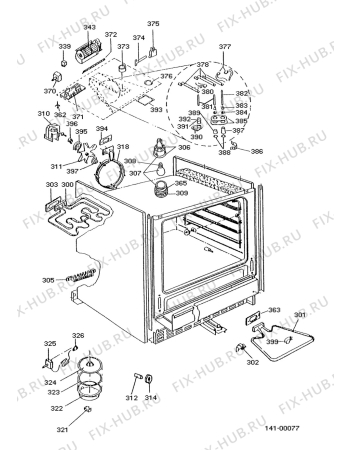 Взрыв-схема плиты (духовки) Electrolux CF6582 - Схема узла Functional parts