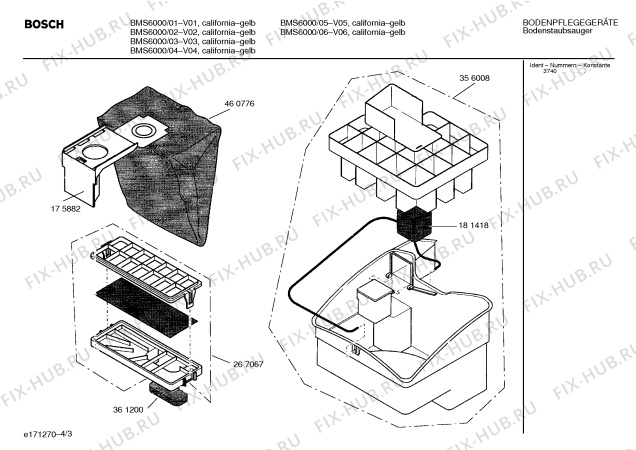 Схема №4 BMS6000 SUPER WET + DRY с изображением Затычка Bosch 00173326