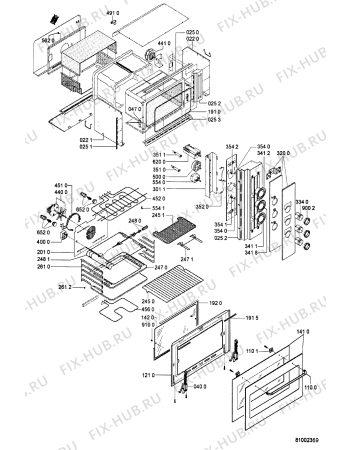 Схема №1 AKG 659/03 IX с изображением Рукоятка для электропечи Whirlpool 481246268926