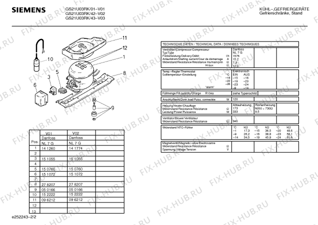 Схема №2 GS26U04GB с изображением Направляющая для холодильника Siemens 00356319