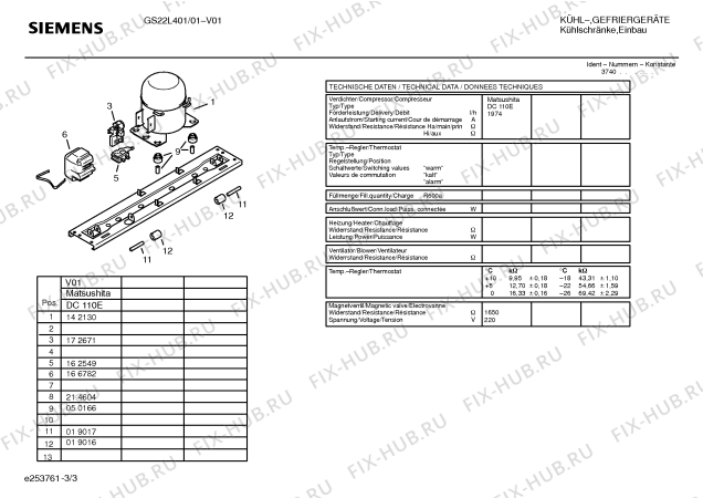 Схема №3 GS28E422 с изображением Инструкция по эксплуатации для холодильной камеры Siemens 00586511