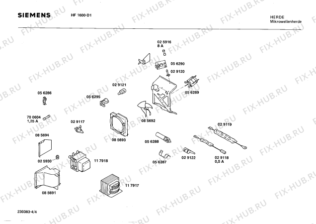 Схема №4 HF1600 с изображением Диск для микроволновки Siemens 00117916