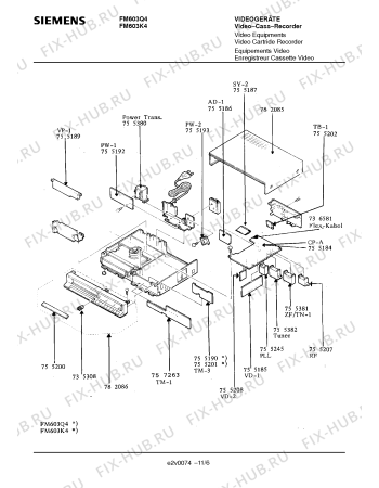 Схема №11 FM603Q4 с изображением Инструкция по эксплуатации для видеотехники Siemens 00530523