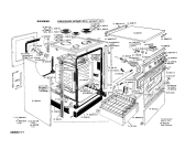 Схема №1 HN5459 с изображением Уплотнитель для духового шкафа Siemens 00104205