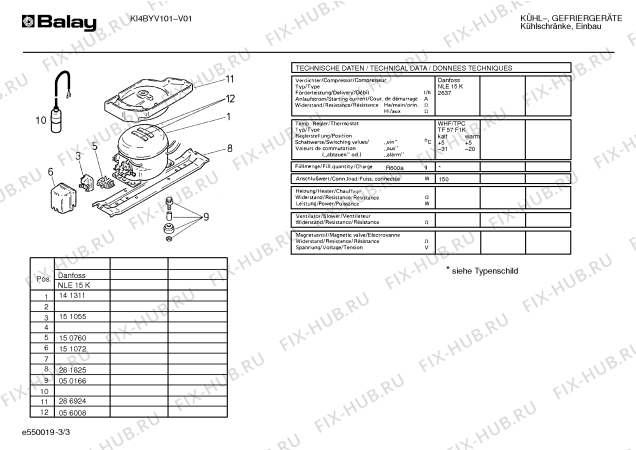 Схема №2 KI4BYU1 с изображением Инструкция по эксплуатации для холодильника Bosch 00521261