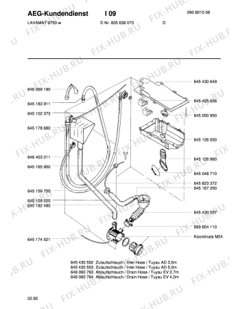 Взрыв-схема стиральной машины Aeg LAV9750 - Схема узла Hydraulic System 272