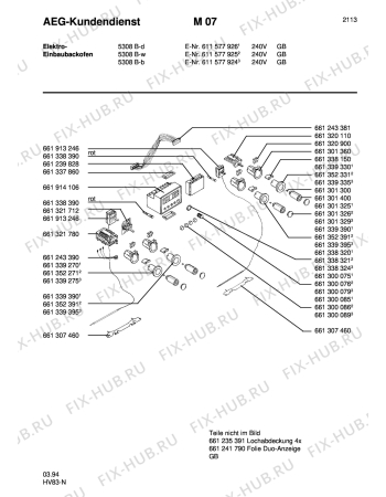Взрыв-схема плиты (духовки) Aeg COMP. 5308B-W GB - Схема узла Section9