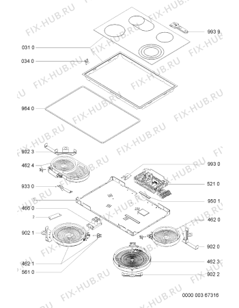 Схема №1 EKV6740/IN с изображением Поверхность для духового шкафа Whirlpool 481244039779