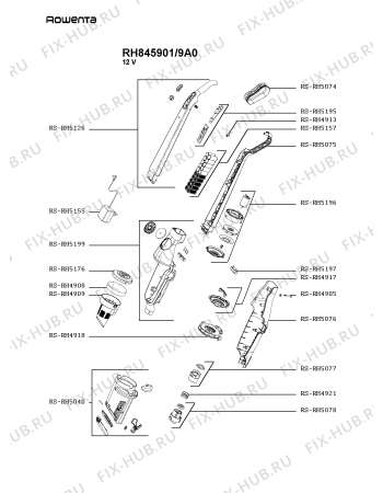 Схема №2 RH845901/9A0 с изображением Щёточка для электропылесоса Rowenta RS-RH5200