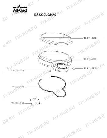 Схема №1 KS2200U0/HA0 с изображением Крышечка для электровесов Seb TS-07012770