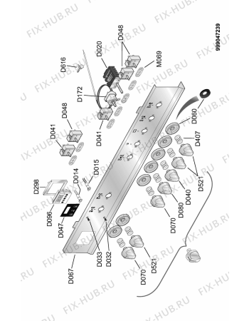 Схема №4 ACM 244/IX с изображением Шарнир Whirlpool 482000017224