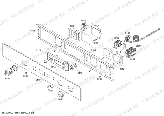 Схема №5 HBL542AUC с изображением Часть корпуса Bosch 00438529