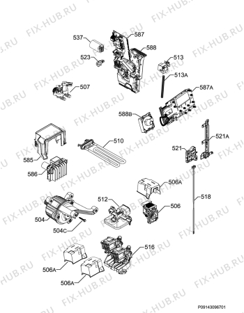 Схема №7 L8WBM163C с изображением Микромодуль для стиралки Aeg 140037108226