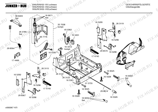 Схема №6 S59JRC9 с изображением Инструкция по эксплуатации для посудомоечной машины Bosch 00528565