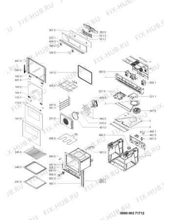 Схема №1 AKZ803IX1 (F091165) с изображением Руководство для электропечи Indesit C00363188