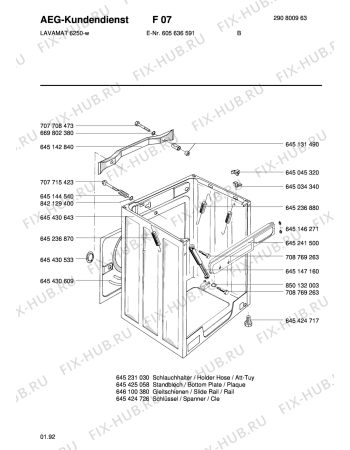 Взрыв-схема стиральной машины Aeg LAV6250 - Схема узла Housing 001