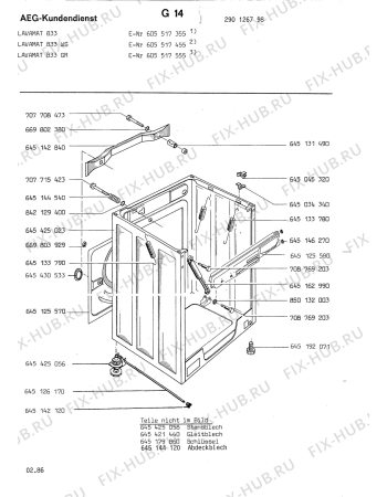 Взрыв-схема стиральной машины Aeg LAV833 WS - Схема узла Housing 001