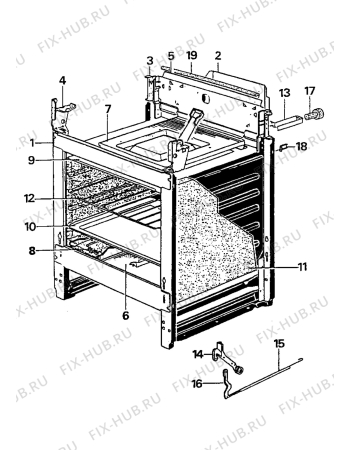 Взрыв-схема плиты (духовки) Nestor Martin 373.38-1 - Схема узла Oven equipment