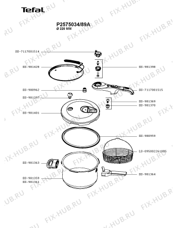 Схема №1 P2575034/89A с изображением Котелка Tefal SS-7117001514