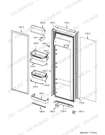 Схема №11 SRA20X1 с изображением Часть корпуса для холодильника Whirlpool 481245298241