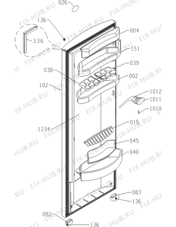 Взрыв-схема холодильника Gorenje RB60299OO (444984, HTS2967F) - Схема узла 02