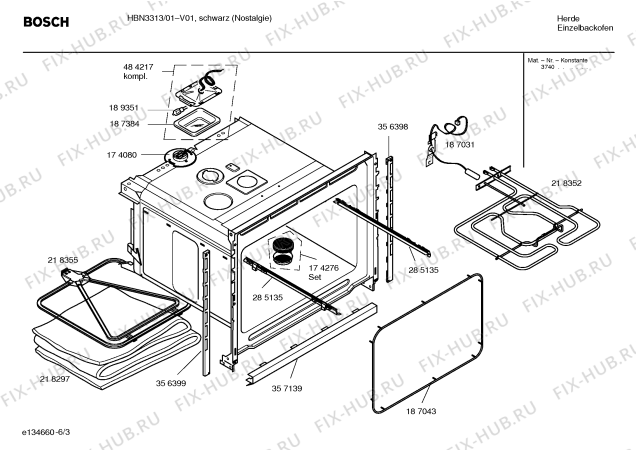Схема №5 HBN6310FN с изображением Переключатель для плиты (духовки) Bosch 00183416