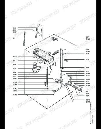 Взрыв-схема стиральной машины Zanussi Electrolux ZWF1840 - Схема узла Hydraulic System 272