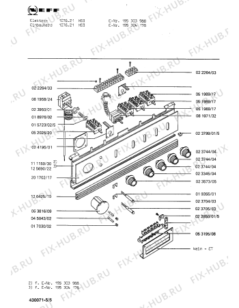 Взрыв-схема плиты (духовки) Neff 195304178 1076.21HSB - Схема узла 05