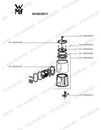 Схема №3 0416630011 с изображением Крышечка для электроблендера Seb FS-1000050492