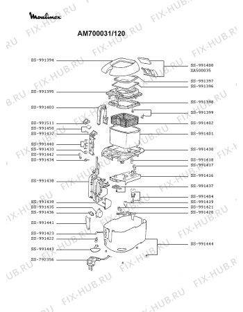 Схема №1 FR701015/12A с изображением Криостат для электрофритюрницы Tefal SS-991404