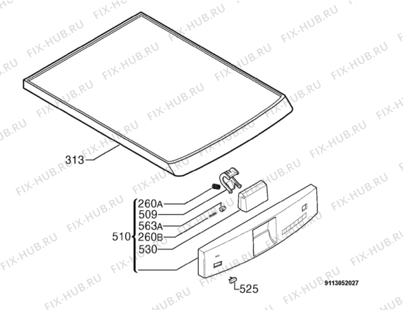 Взрыв-схема посудомоечной машины Aeg Electrolux F64760 - Схема узла Command panel 037