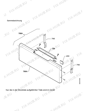 Взрыв-схема плиты (духовки) Electrolux GH GL 34   STG - Схема узла Drawer