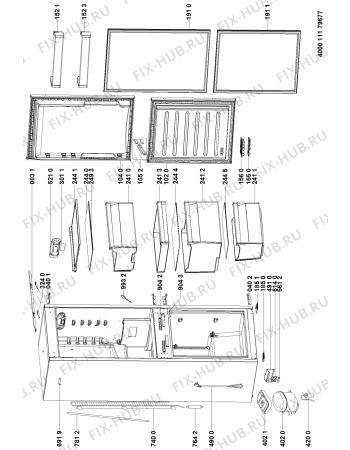 Схема №1 KS12178B/A01 с изображением Криостат для холодильной камеры Whirlpool 481010645923