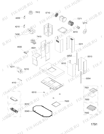 Схема №1 AKR 951/1 IX с изображением Спецнабор для вытяжки Whirlpool 480122101196