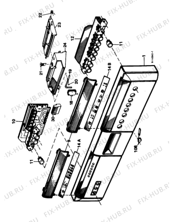 Взрыв-схема посудомоечной машины Zanker GSI 5670 - Схема узла W10 Panel