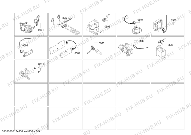 Взрыв-схема стиральной машины Bosch WAP24201UC Axxis - Схема узла 05