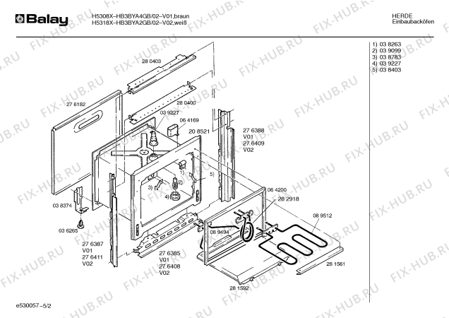 Схема №3 H5518V с изображением Панель для плиты (духовки) Bosch 00280474